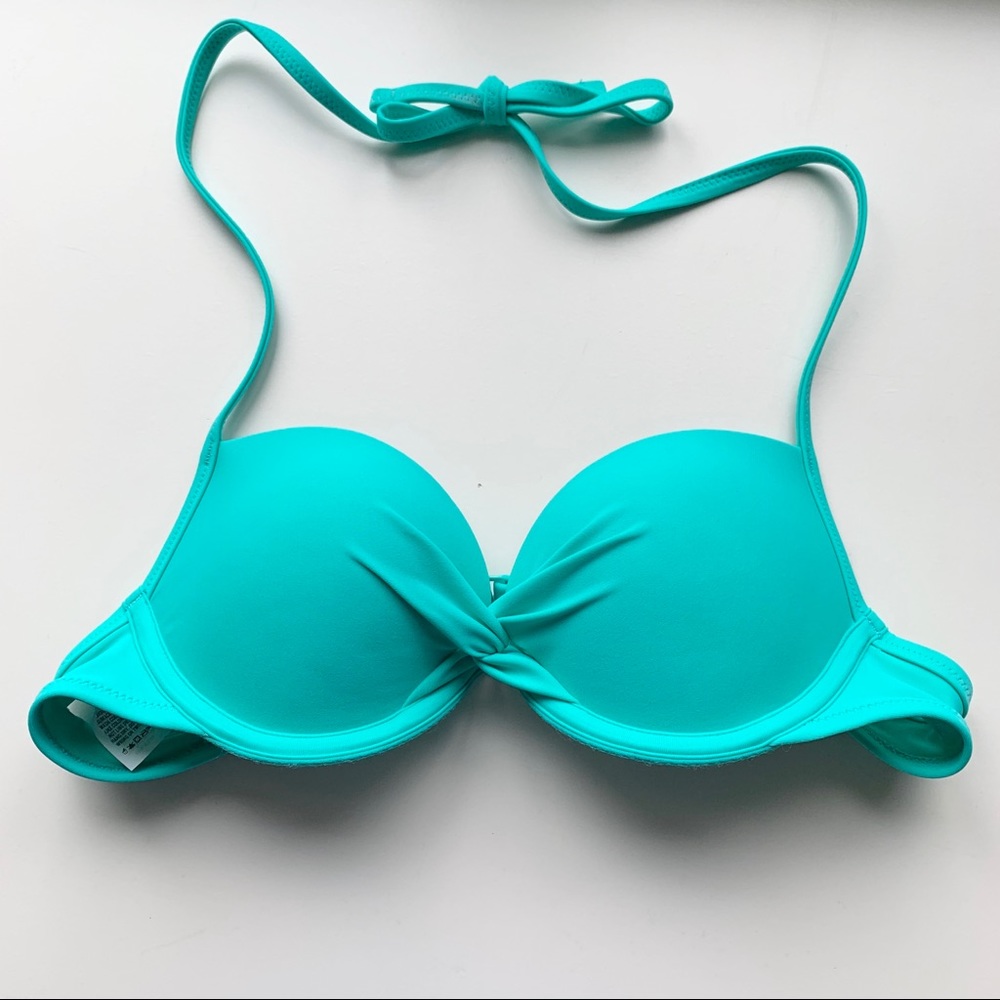 3/$25 Aerie Teal Blue Pushup Swimsuit Top 34A